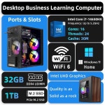 아비테스파크 타워 비즈니스 데스크톱 컴퓨터 프리빌드... i7-14650HX 32GB DDR4 3200 RAM 1TB M 2 SSD Windows 11 홈 WiF : 간트아셀2