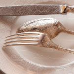 쟈뎅 드 에덴 디너 포크 실버 도금 : 크리스토플