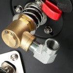 보이그르수오 50피트 압력 세척 호스 릴, 4000PSI 헤비 듀티 고압 릴 - 강철 구조, 스위블 암이 있는 수동 크랭크, 물 유입 호스가 마운팅... 