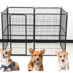 달복상점2호점 철제펜스 강아지 울타리 100cmx120cm 블랙 : 달복상점2호점