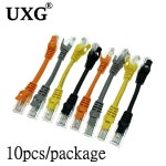 10 개/몫 Cat5e CAT6 UTP 라운드 케이블 이더넷 네트워크 와이어 RJ45 패치 코드 블랙 Lan 10cm 15cm 30cm 50cm 1m 그레이 10CM : 마로... 