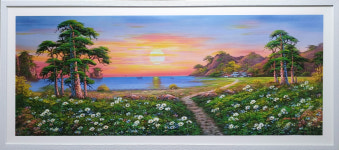 공명성 서양화가 그림 ,일출 여명 그림 ,인테리어 거실 현관 그림 ,서양화 그림 : 명품아트 갤러리