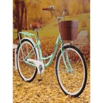 마마차리 클래식자전거 일본 제품 레트로 바구니 빈티지 출퇴근 1. 24인치 미카 (블랙) : theruri