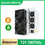 Bitmain Antminer T21 190TH/S 3610W 비트코인   채굴기(전원 공급 장치 포함) 3상 380~415V : 옴니비즈6