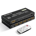 BolAAzuL 8K HDMI 2.1 스위치 120Hz 4K 5 in 1 Out, 8K@60Hz 스플리터 스위처 셀렉터 박스 5포트, 리모컨 2K 144Hz, 5x1 HDR, 48... 