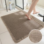욕실 흡수성 카펫 와플 미끄럼 방지 목욕 매트 부드러운 현관 매트 욕조 세면대 기계 빨 러그 옆에 화장실 흡수성 : 줌글러벌