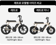 (방배점)니어바이크 레트로 20인치 자토바이 전기자전거 펫바이크(완조립무료퀵) : 일렉트로휠 방배점