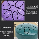 스틸 텅 레인 드럼 - 야외 정원 심포니를 위한 3인치 6노트 미니 핸드 야드 리듬 보라색 Black : selecto08