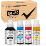 PIXMA G5020 G5030 G5040 G5050 G6020 G6030 G6040 G6050 G7020 잉크젯 프린터와 함께 사용할 수 있는 v4ink 호환 GI20 리필 잉크... 