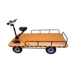 4륜 운반차 전동리어카 구르마 트레일러 수레 0.8x1.5(배터리+기어변속기+가드레일) : 마이직구박스