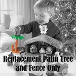 피셔프라이스 크리스마스 스토리 플레이 세트의 리틀 피플 교체 부품 - J2404 - 울타리가 있는 교체 트리 : 꿀템천국