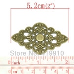 골동품 청동 선조 랩 커넥터 공예 장식 DIY 결과 5.2x3cm J0623 무료 : 히치랫서
