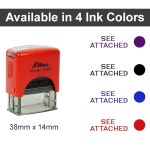 프린트투 첨부된 셀프 잉킹 고무 스탬프, 사전, 잉크드 오피스 홈 비즈니스 문구, 38 x 14 mm, 빨간색 보기 : 진심한줌