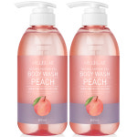 어라운드미 내추럴 퍼퓸 비타 바디워시 피치, 500ml, 2개 : 코스티