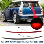 BMW 미니 쿠퍼 클럽맨 R55 2007-2015용 차량 LED 3단계 상단 장착 제3 스톱 브레이크 램프 후면 추가 브레이크 램프 레드/블랙 : 제이브릿지12