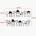B04 심플하우스 - 창문 스티커 건물 집 포인트 유치원 어린이집 꾸미기 방수시트지 : 채움스티커
