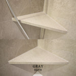 욕실 타일코너선반 포세린 화장실 삼각선반 BFTC-077 : 그레이바스