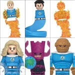 판타스틱4 새로운출발 캐릭터 씽 인비저블우먼 휴먼토치 미스터 판타스틱 블록 블럭 피규어 : 노란지붕