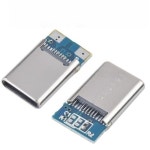 5개 USB 3.1 Type-C 커넥터 24핀 암/수 소켓 리셉터클 어댑터  납땜 와이어 및 케이블 지원 PCB 보드용 : 대한유통협회