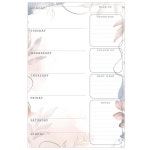 글로벌 인쇄 제품 6인치 x 9인치 수직 할 일 목록 및 주간 계획 패드, 60매, 소프트 핑크 플로럴 Always Right 6 x 9 : 바나나하바나01