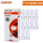 오스람 원래 T10 W5W 자동차 인테리어 조명 표준 방향 지시등 12V W2.1x9.5d 2825 노란색 할로겐 전구 OEM (10PCS) : 알파바이크모터