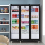 쿨모어 KM-MDR-3FGD 71인치. 상업용 3 풀 글래스 머천다이저 냉장고, 46Cu. Ft. ETL 블랙, 3도어로 출시됨 Three-Door : 플렉스팟샵