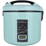 차량용 밥솥 캠핑 휴대용 밥통 전기 멀티쿠커 미니밥솥 B.2L-24V 차 및 가정용 + 2개 케이블 : 남색구미