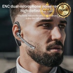 듀얼 마이크가 장착된 무선 헤드폰 Bluetooth 이어폰 ENC 소음 차단 핸즈프리 비즈니스 Auriclees 운전 : 알파바이크모터