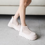 [G3654] 여름 메쉬 숏부츠 키높이 6cm 통굽 하이탑슈즈 : 새로이클라쓰