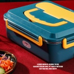 1 5리터 ABS 스테인리스 스틸 플러그 앤 플레이 밀폐형 전기 도시락 포크 스푼 가방 gr n EU : 글로베이원