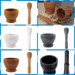 DS S4 주방 경량 PP 박격포 다기능 도구 그라인더 세트 향신료 그릇 내구성 유봉 granite : 오토마이스