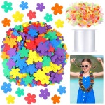 웨트탄 하와이안 레이 만들기 공예 키트, 24개의 폼 플라워 목걸이 VBS 방학 학교 : 은이네뭐든상회