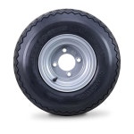 로드가이드 골프 카트 타이어 휠 어셈블리 18X8.5-8 4겹, 4개의 러그 장착 4인치 PCD 실버 림 장착 14001 : 아띠루이