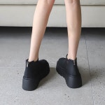 [G3654] 여름 메쉬 숏부츠 키높이 6cm 통굽 하이탑슈즈 : 새로이클라쓰