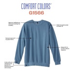 컴포트 컬러 성인 크루넥 스웨트셔츠, 스타일 G1566 Blue Jean Small : 귀여운이지마켓