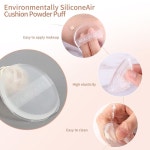 보플러스 실리콘 스펀지 - 파운데이션으로 완벽하게 바를 수 있는 투명하고 비흡수성 메이크업 블렌딩 (2팩) : 알와이엔커머스