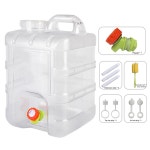 캠핑 양동이 물 없는 하이킹용 휴대용 10L 컨테이너 대용량 저장 요리 탱크 누수 : 스토어피넛