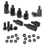 48PCS M2 배전반 나일론 플라스틱 비행 컨트롤러 RC 레이싱 무인 항공기 부품 용 스터드 너트 : 유스통상