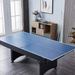 접이식 탁구대 휴대용 탁구 연습기 미들 다이 테이블 네트 미들탁구대 대회용 1830mm x 910mm : O L I V I N G