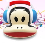 몽글몰  폴프랭크 캐릭터 블루투스5.3 스피커 무드등 고출력 휴대용 AUX USB 지원 : 몽글몽글몽글몰