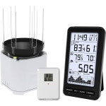 무선 디지털 우량계 실외 수집기 습도 대형 실내 비우기 온도 자체 모니터 디스플레이 Bla : 데일리픽미업