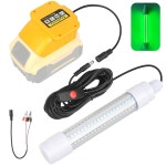 20V 배터리와 호환되는 크리토닉스 수중 그린 낚시 조명, 크래피 및 오징어 유인용 LED, 13W, 1512루멘, 도크 조명(배터리 없음) : 브이팩토리002