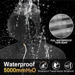 APEXUP 패커블 레인 재킷 남성용 반사 지퍼, 가벼운 방수 레인코트, 아웃도어 스포츠용 남성용 레인 재킷 Black Small : 다마켓002