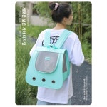 출외용 고양이 가방 배낭 펫 그린 : 에버츄러스트