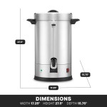 워링 커머셜 WCU110 커피 항아리, 110컵 용량, 스테인리스 스틸, 1500W, 120V, 5-15상 플러그, 실버 30 Cup Capacity : 클라우픽