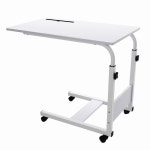 이동식 침대 식탁 간이 사이드테이블 1인 보조 거실 거실탁자 병실침대 선반 그레이 베드메이트 60X40소백 오른쪽 : 디어포린