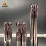 볼 노즈 엔드 밀 HRC62 텅스텐 카바이드 커터 CNC 라우터 비트 R0.5 R0.75 R1R1.25 R2 R3mm -R10mm 2 플루트 카바이드 슬롯 드릴 : 리치102