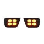 Toyota 4Runner 2006-2009 DRL 화이트/앰버 Foglamp 커버 Foglight 수정 액세서리 용 1 쌍 LED 자동차 주간 러닝 라이트 : 제이브릿지13