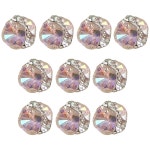 iiniim 10pcs 반짝이는 네일 라인스톤 플랫백 젬 다양한 크기의 크리스탈 유리 스톤 DIY 아트 및 메이크업 H1377 핑크 원 사이즈... 