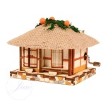 지아오 DIY 영공방 오르골 초가집 DIY오르골 나무조립키트 : 지아오